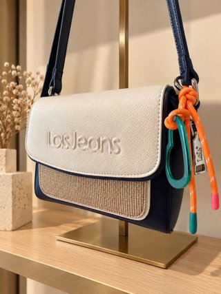Bolso Lois Beige y Azul