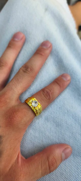 Anillo Plata 925 Zafiro Azul Talla 12