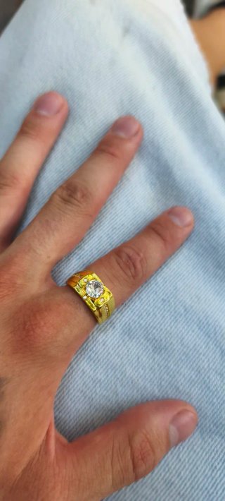 Anillo Plata 925 Zafiro Azul Talla 12