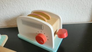 Juego de té y desayuno de madera