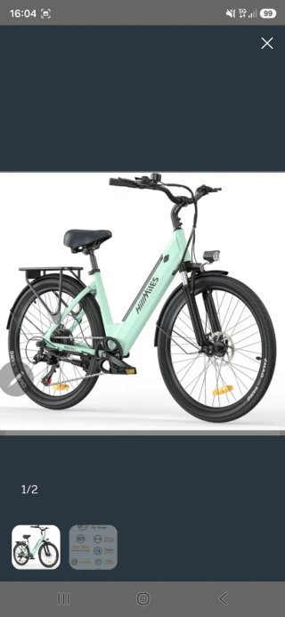 Bicicleta Eléctrica HillMiles Menta