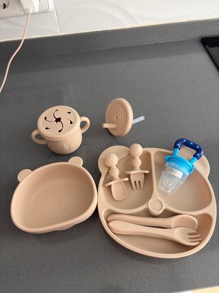Vajilla de silicona para bebé