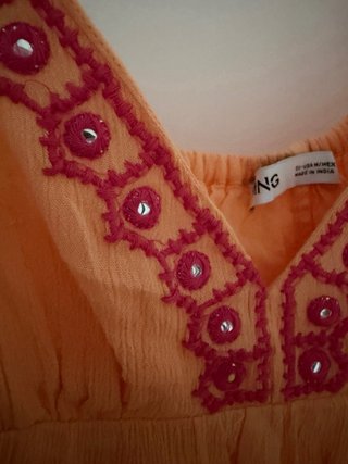 Blusa Mango Teen M Naranja Rosa