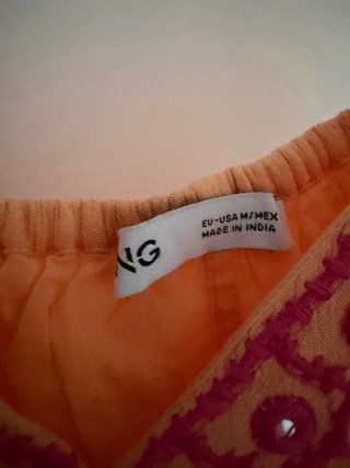 Blusa Mango Teen M Naranja Rosa