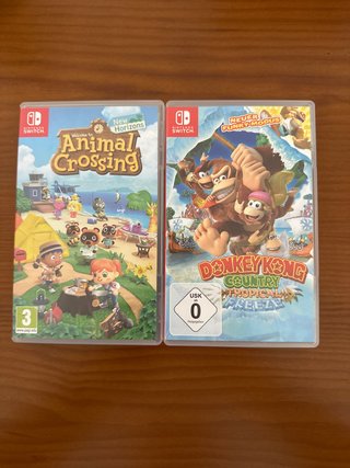 2 Juegos Nintendo Switch: Animal Crossing y Donkey