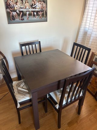Mesa extensible IKEA madera
