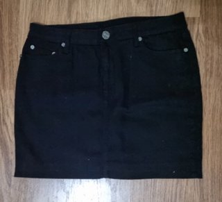 Minifalda vaquera negra