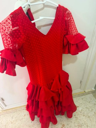 Traje de flamenca niña 7-8 años