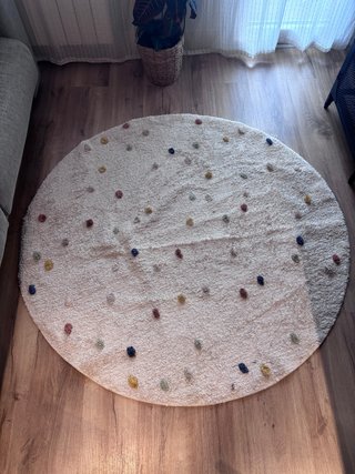 Alfombra redonda Zara Home multicolor