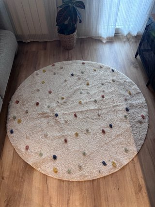 Alfombra redonda Zara Home multicolor