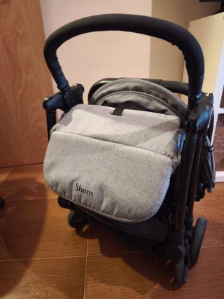 Carro de bebé Shom gris y negro