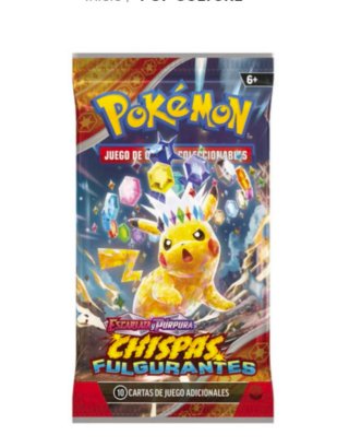 Sobres de cartas Pokémon Chispas Fulgurantes