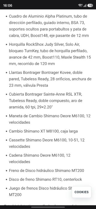 Trek Procaliber 6 Talla M/L