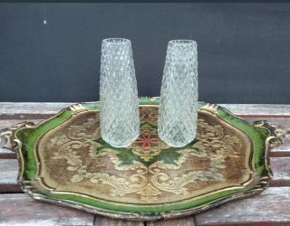 Tulipa lámpara italiana vintage cristal Murano