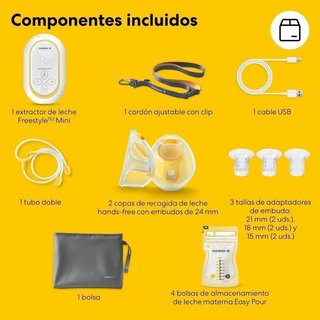 Sacaleches x2 Medela Freestyle Mini Hands-Free NUE