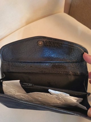 Cartera monedero Cavallini negra y roja
