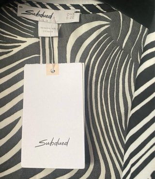 Blusa Subdued Talla Única Estampado Cebra