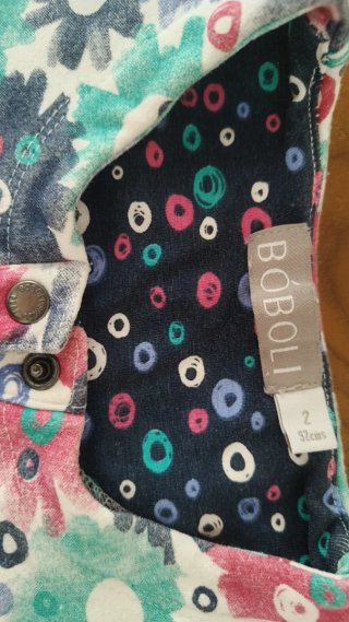 Vestido Boboli flores talla 2 años (92 cm)