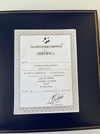 Colección 8 Medallas Plata 999 Andalucía