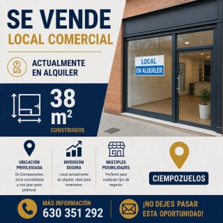 Local comercial con alquiler en curso.