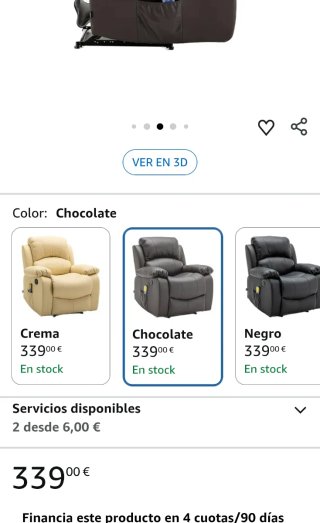 Sillón relax masaje piel sintética