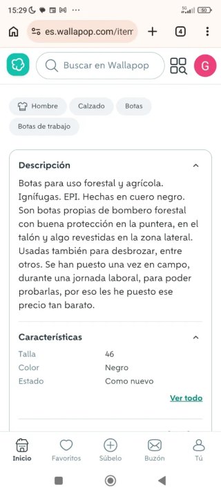 Botas forestales y agrícolas negras