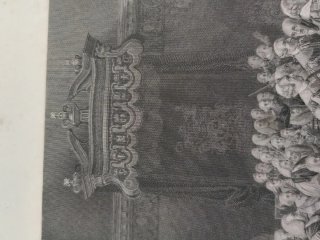 Grabado inglés Death of the Earl of Chatham