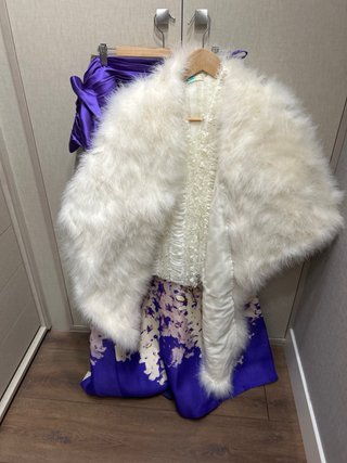 Vestido Patricia Avendaño Talla 40 Morado Blanco