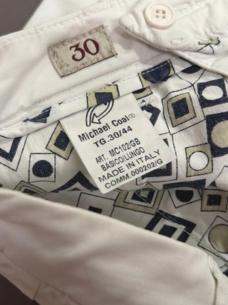 Pantaloni Chino Uomo Michael Coal Bianchi Slim