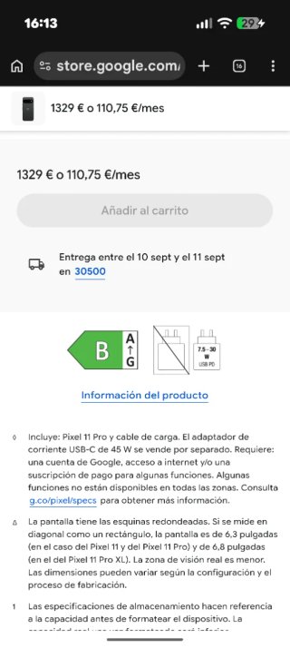 Google Pixel 11 Pro Gris