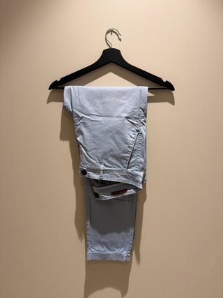 Pantaloni Chino Uomo MORO Azzurro Polvere