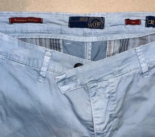 Pantaloni Chino Uomo MORO Azzurro Polvere