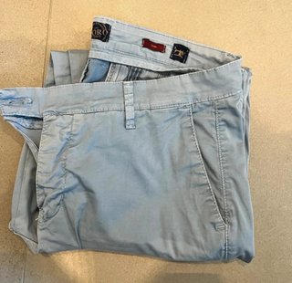 Pantaloni Chino Uomo MORO Azzurro Polvere