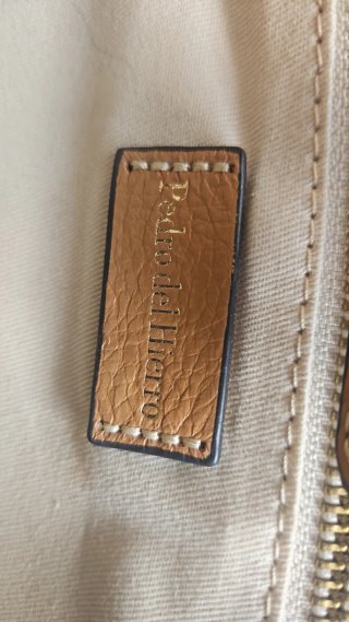 Bolso Pedro del Hierro Beige y Azul, auténtico