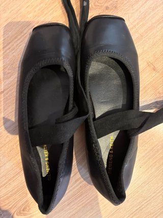 Bailarinas negras lazos Balletcore T38