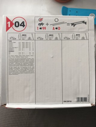 Barras y pies para techo de coche