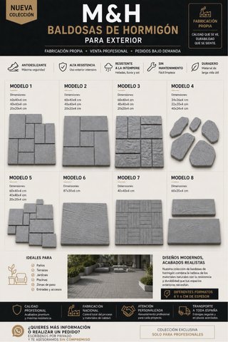 Baldosas de Hormigón para Exterior M&H