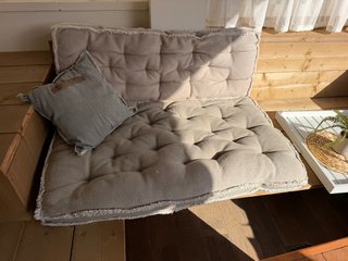 4 Cojines Palet Gris (Asiento + Respaldo)