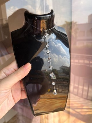Collana acrilico trasparente con pendente