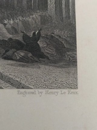 Grabado inglés The Repentance of Nineveh