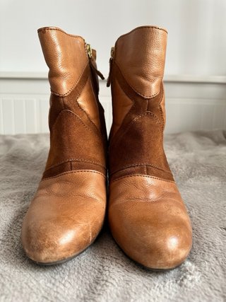 Botines Marrones de Cuero y Ante