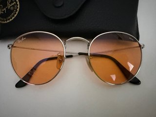 Gafas Ray-Ban Round Metal Envolver Naranja