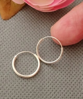 Aros en  Plata Ley 14mm