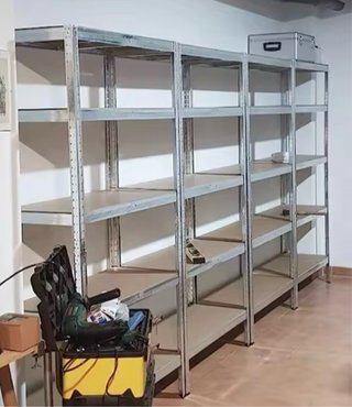 Pack 4 Estanterías Metálicas Galvanizada Trastero