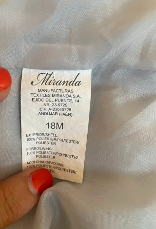 Abrigo pelo niña 18 meses