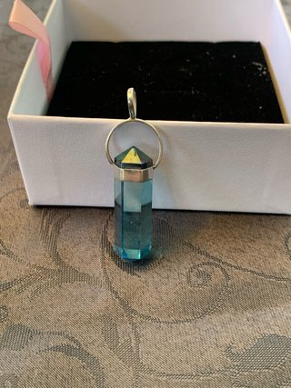 Colgantes Plata: Piedra Negra y Azul