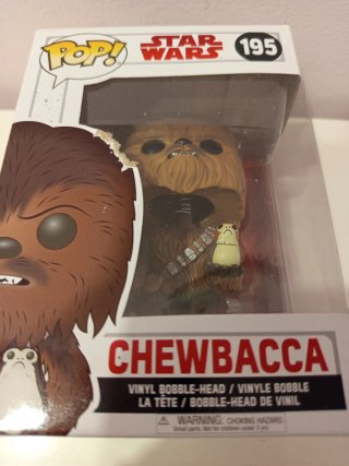 Funko Pop Star Wars Chewbacca con Porg 195