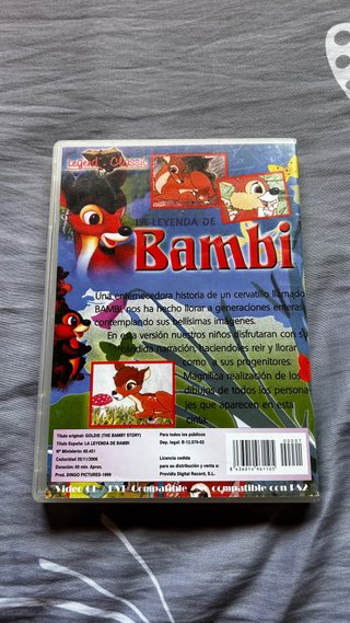 DVD La Leyenda de Bambi Clásico Disney