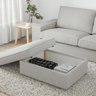 Reposapiés puff KIVIK IKEA con almacenaje