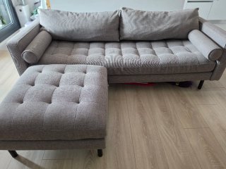 Sofá 3 plazas Kave Home gris - Modelo Debra